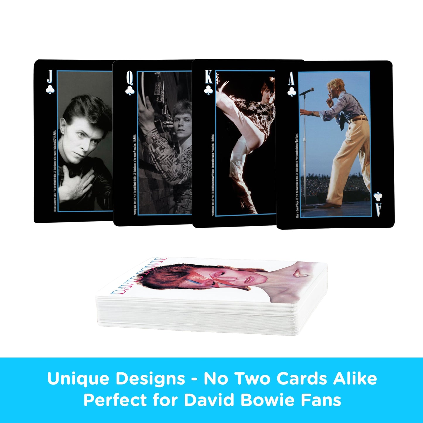 AQUARIUS David Bowie Playing Cards – Officially Licensed Deck (2.5x3.5 in)