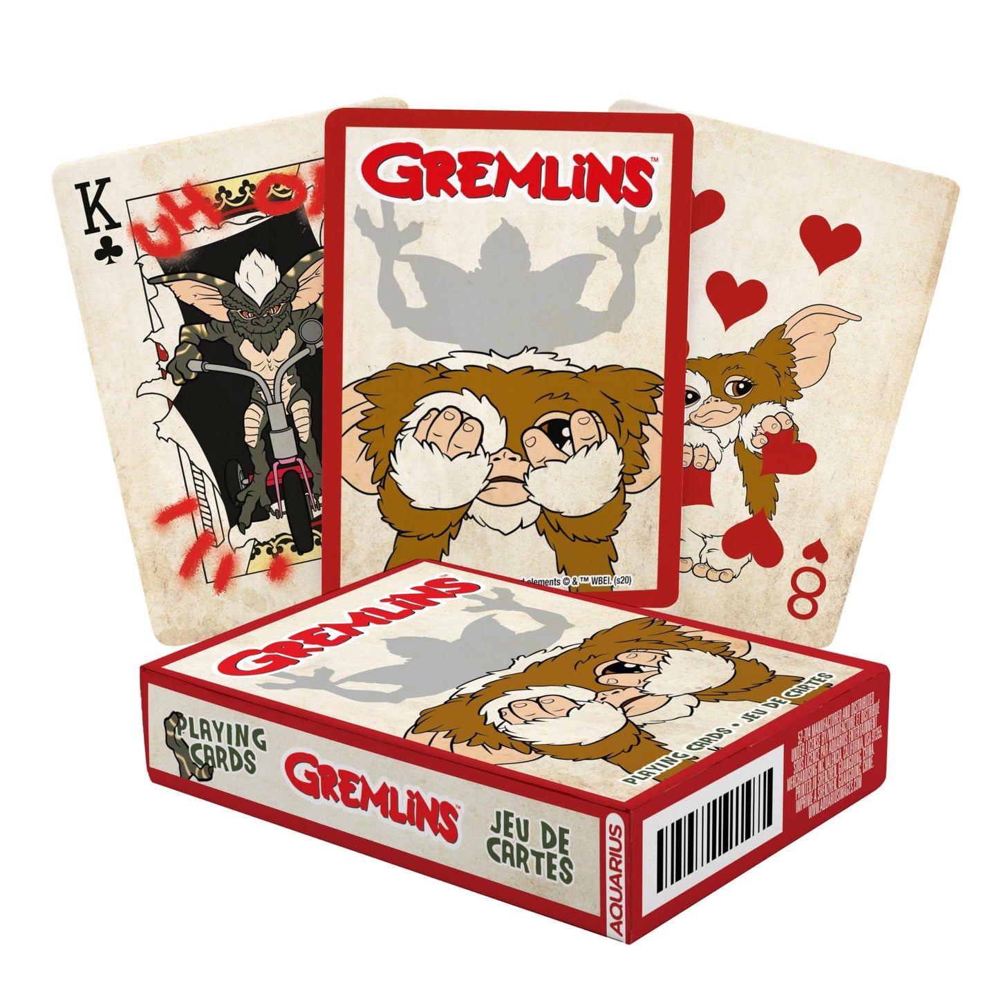 AQUARIUS Gremlins Playing Cards – Officially Licensed Gremlins Deck (Poker Size, Linen Finish)