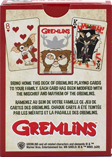 AQUARIUS Gremlins Playing Cards – Officially Licensed Gremlins Deck (Poker Size, Linen Finish)
