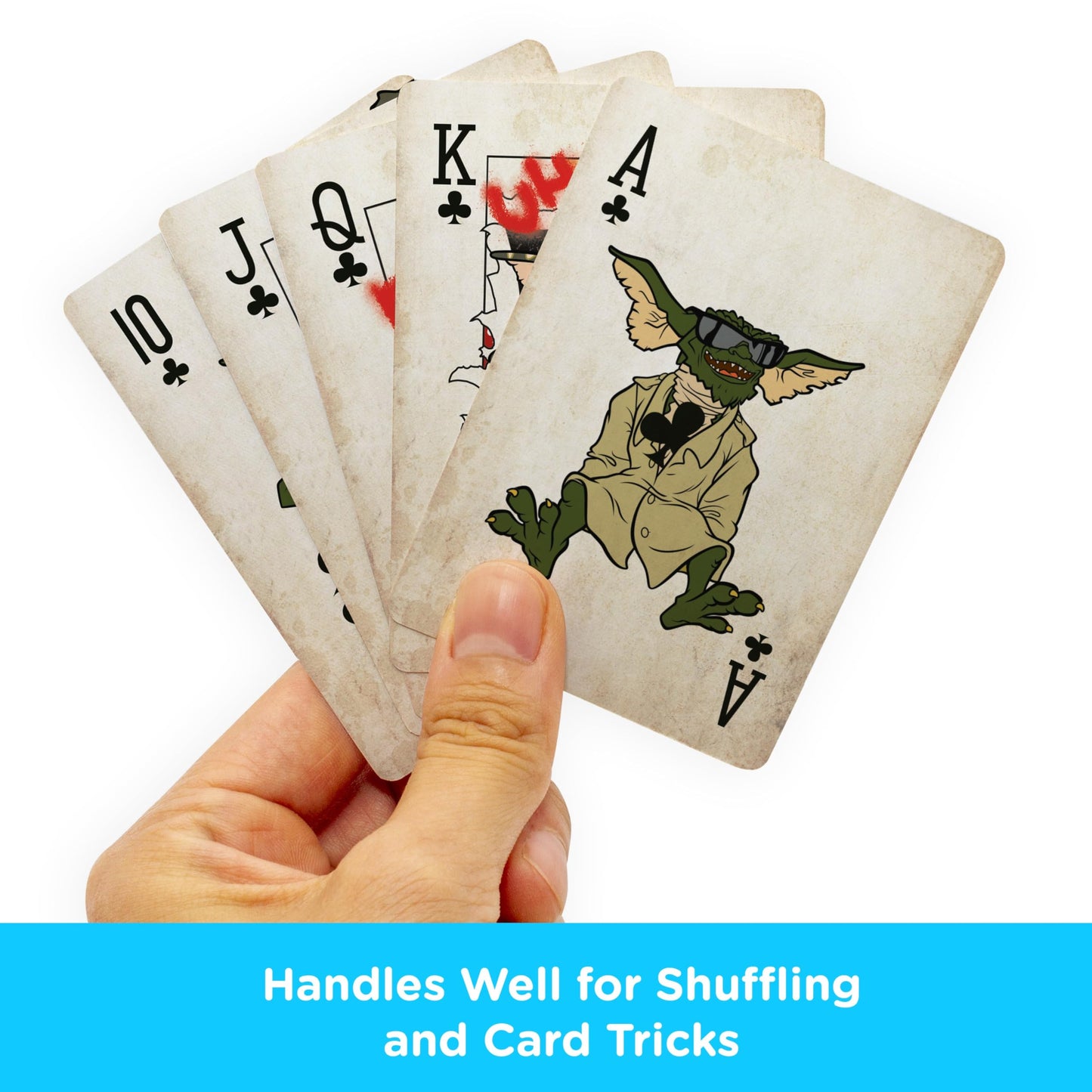 AQUARIUS Gremlins Playing Cards – Officially Licensed Gremlins Deck (Poker Size, Linen Finish)