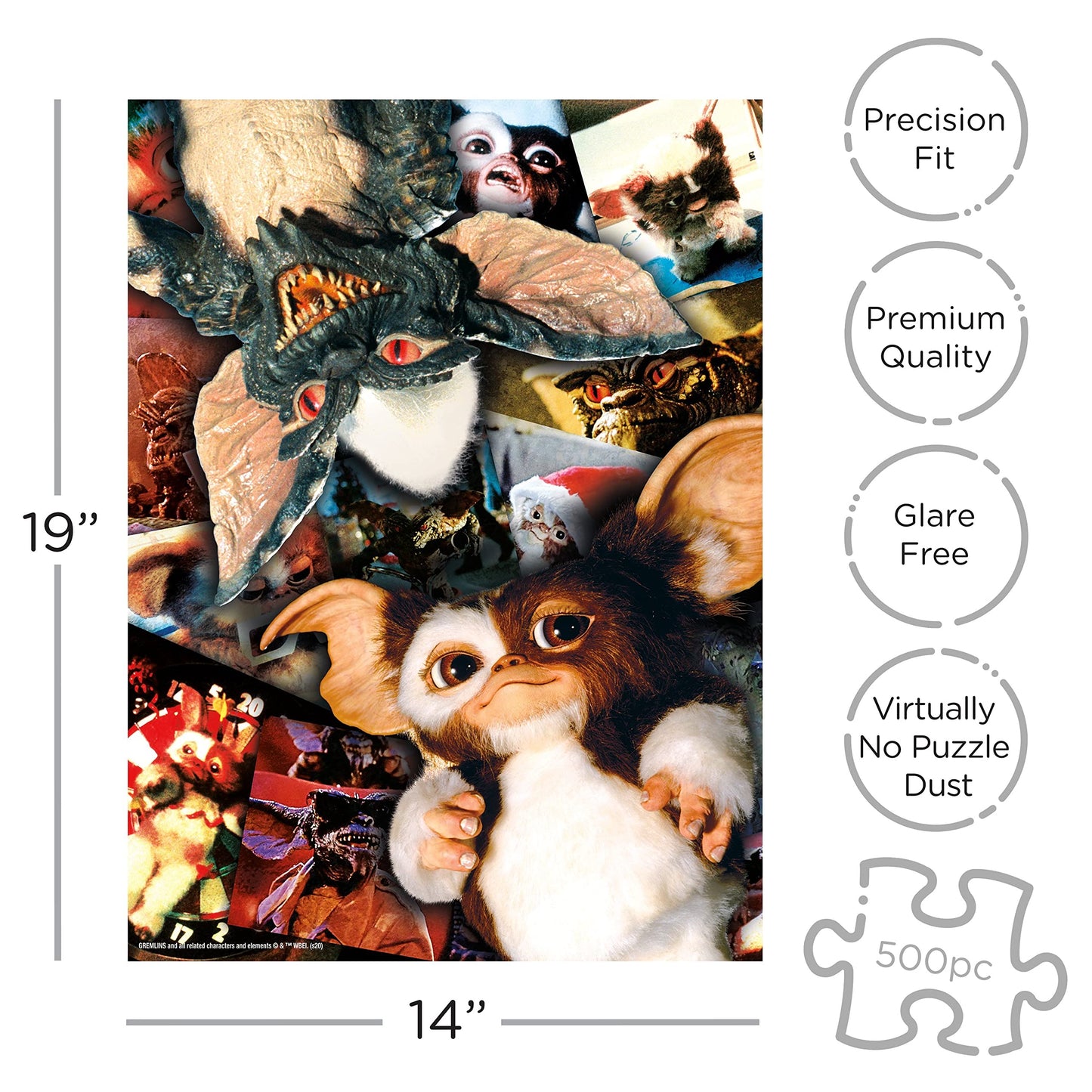 AQUARIUS Gremlins Puzzle (500 Piece) – Glare-Free, Precision Cut, Officially Licensed