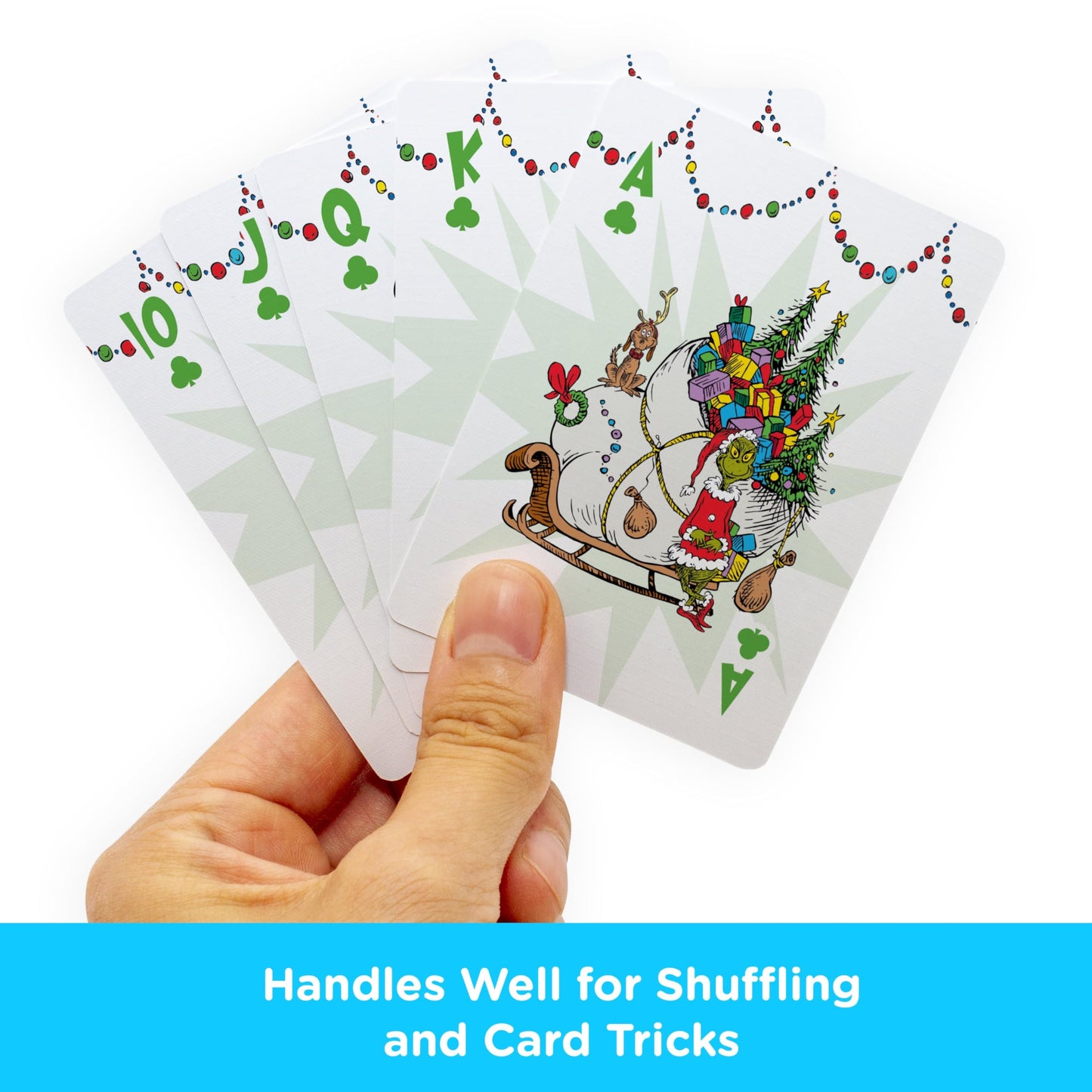 Aquarius Grinch Playing Cards – Officially Licensed Grinch Deck (Poker Size, Linen Finish)