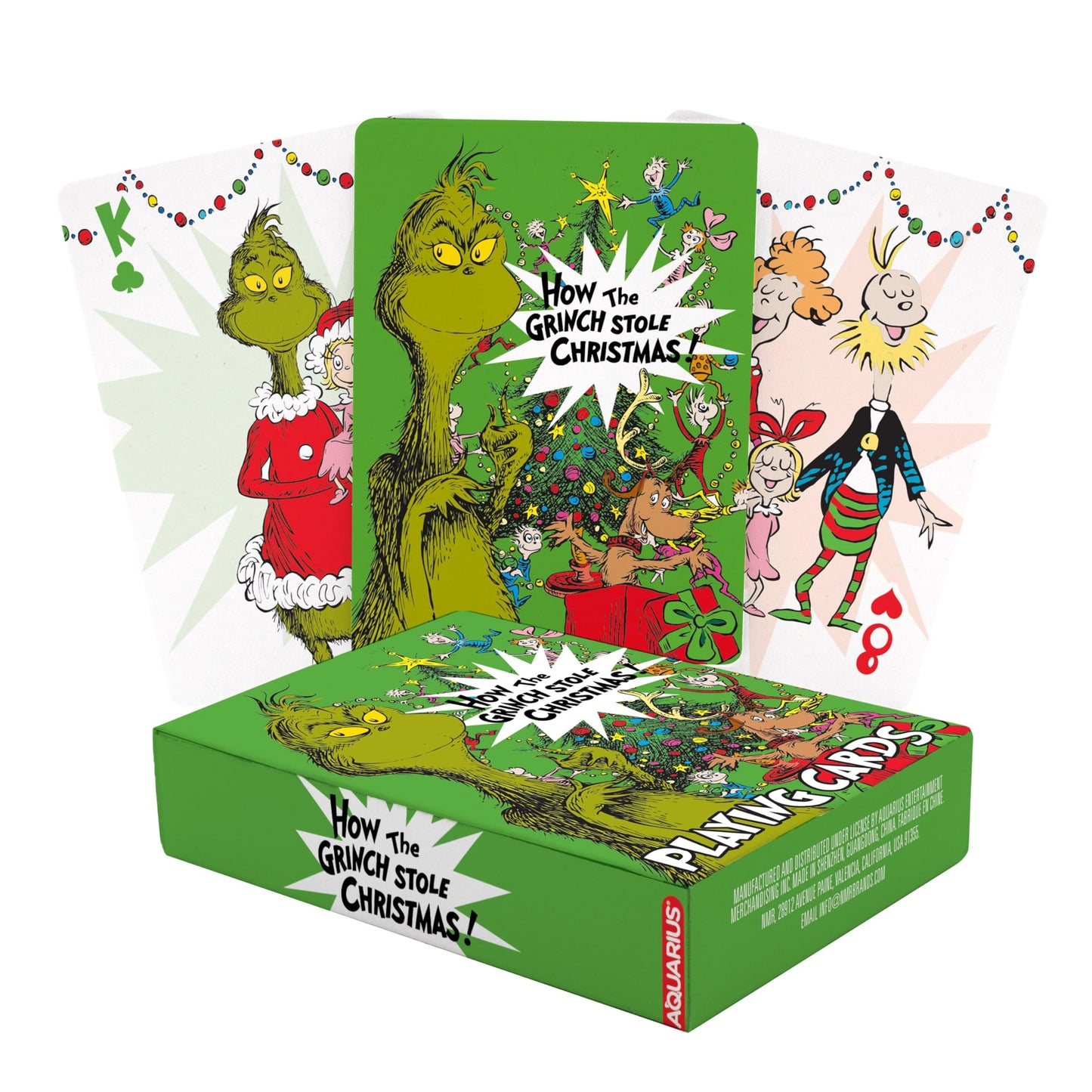 Aquarius Grinch Playing Cards – Officially Licensed Grinch Deck (Poker Size, Linen Finish)