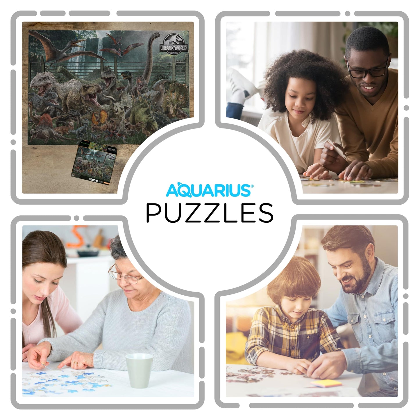 Aquarius Jurassic World 3000pc Puzzle – 42x35 Inches, Glare-Free, Precision Cut – Official Jurassic World Merchandise