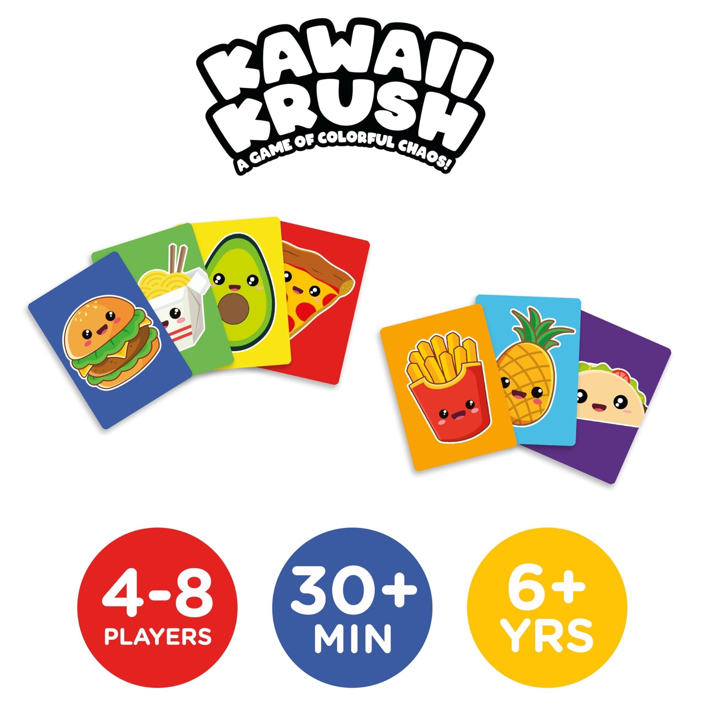 Aquarius Kawaii Krush Card Game | Fun Family Party Game for All Ages | 2-7 Players