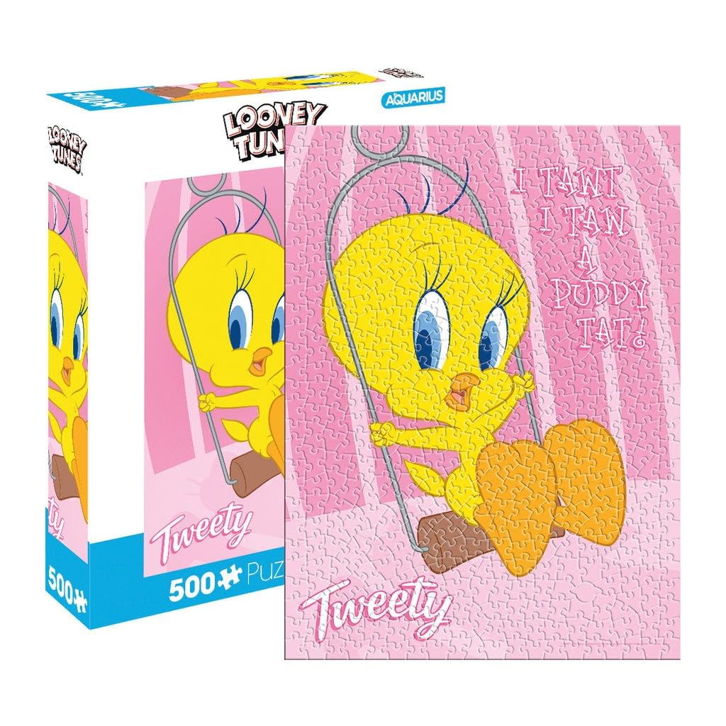 Aquarius Looney Tunes Tweety 500-Piece Puzzle | Glare-Free Precision Cut | Official Licensed 14x19