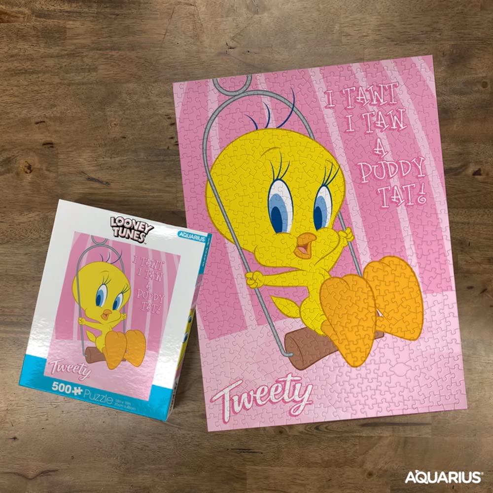 Aquarius Looney Tunes Tweety 500-Piece Puzzle | Glare-Free Precision Cut | Official Licensed 14x19