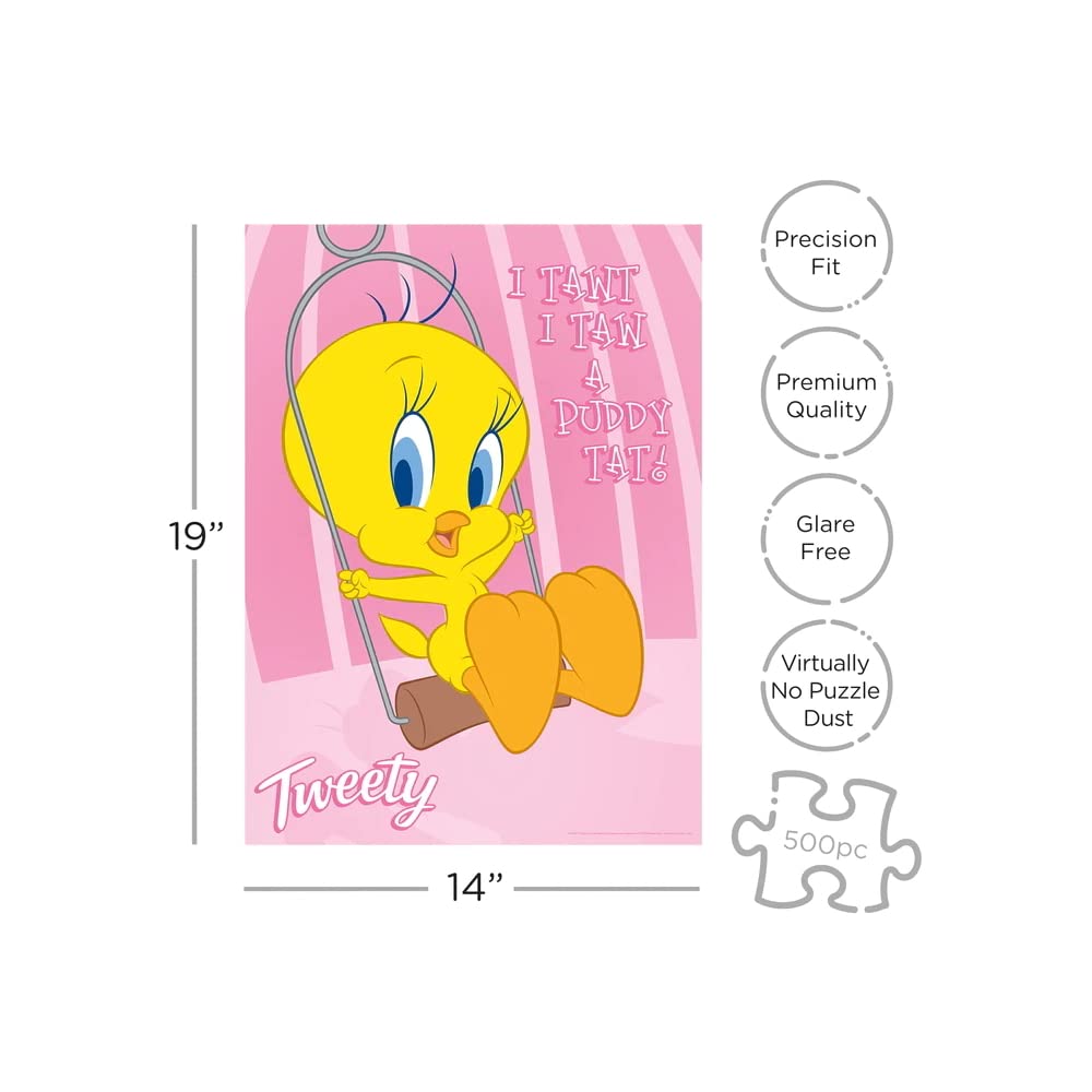Aquarius Looney Tunes Tweety 500-Piece Puzzle | Glare-Free Precision Cut | Official Licensed 14x19