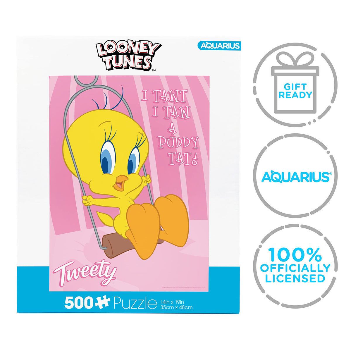Aquarius Looney Tunes Tweety 500-Piece Puzzle | Glare-Free Precision Cut | Official Licensed 14x19