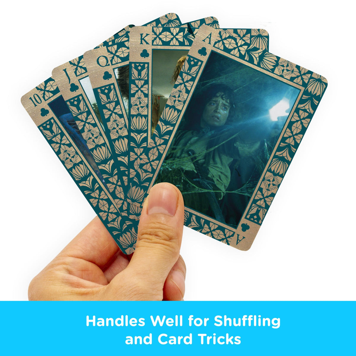 AQUARIUS LOTR Playing Cards – Heroes & Villains Deck, Officially Licensed, Poker Size