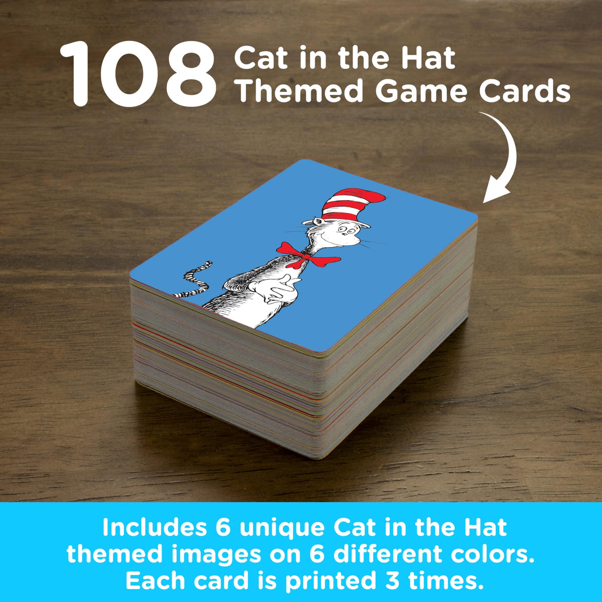 Aquarius Cat in The Hat Memory Master Card Game – Official Dr. Seuss Gift for Family Game Night