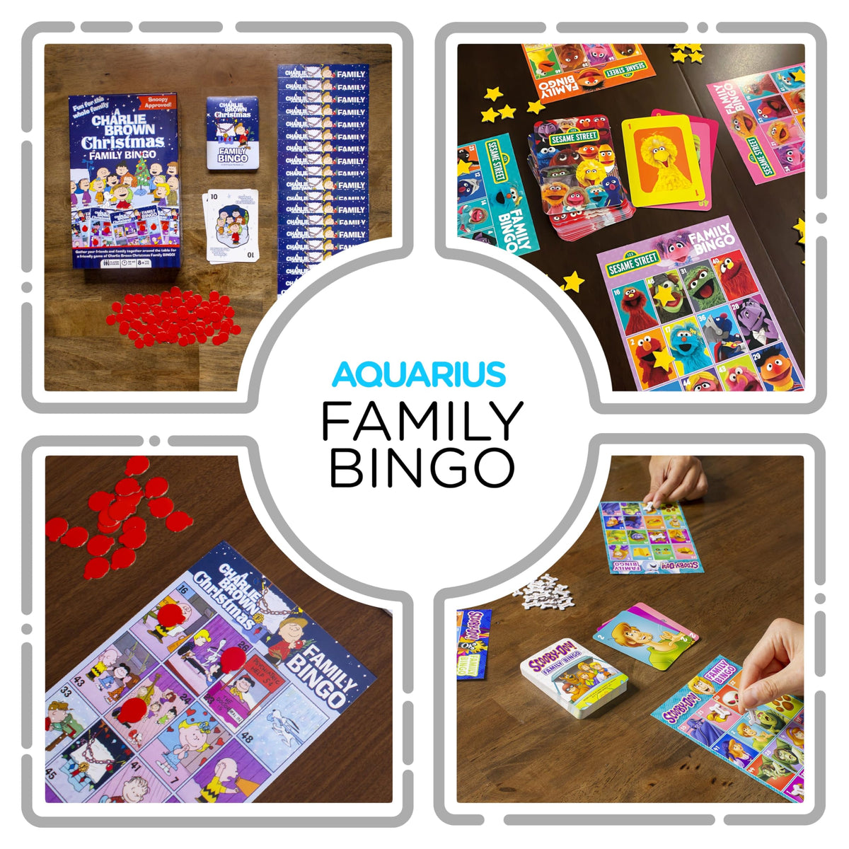 Aquarius Peanuts Charlie Brown Christmas Family Bingo Game | Festive Family Fun