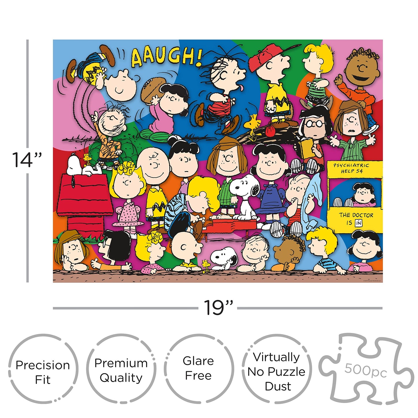 Aquarius Peanuts Gang Jigsaw Puzzle (500 Pieces) – 14 x 19 Inches, Glare-Free Collectible
