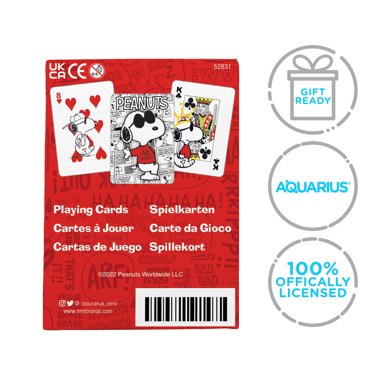 Aquarius Peanuts Joe Cool Playing Cards – Officially Licensed Deck for Family Game Night
