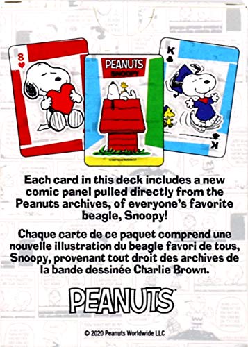 Aquarius Peanuts Snoopy Playing Cards — Official Licensed Poker Size Linen Finish Deck
