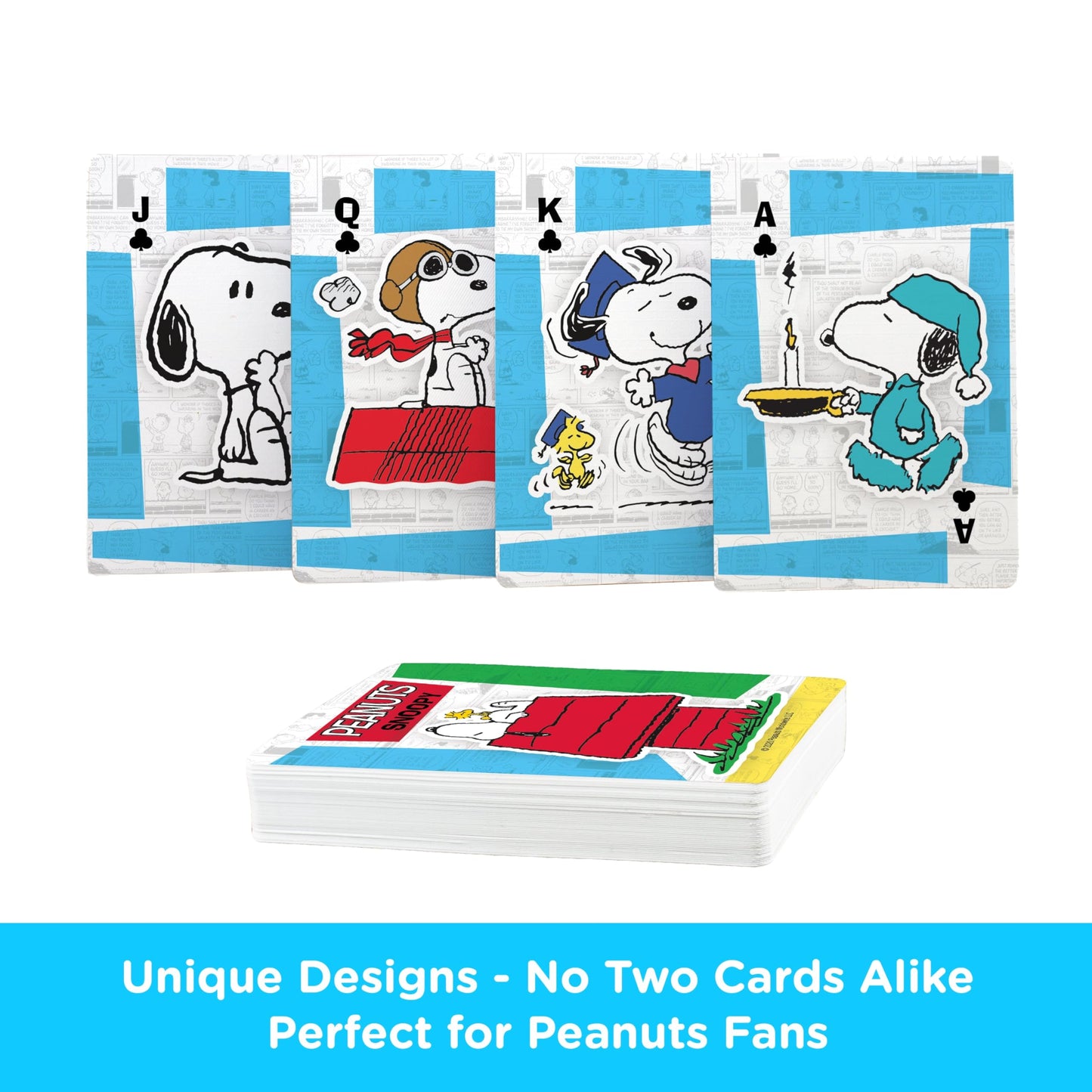 Aquarius Peanuts Snoopy Playing Cards — Official Licensed Poker Size Linen Finish Deck