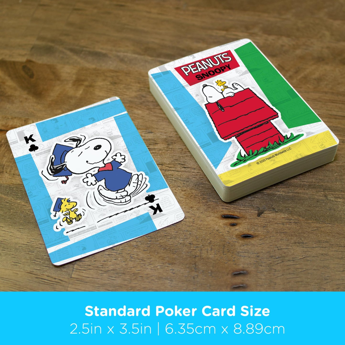 Aquarius Peanuts Snoopy Playing Cards — Official Licensed Poker Size Linen Finish Deck