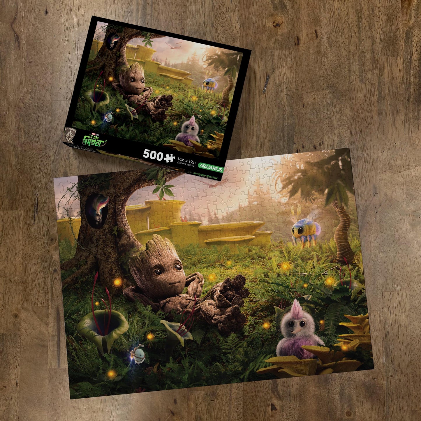 AQUARIUS Baby Groot 500-Piece Puzzle - Glare-Free, Precision-Cut, 14x19 in - Officially Licensed