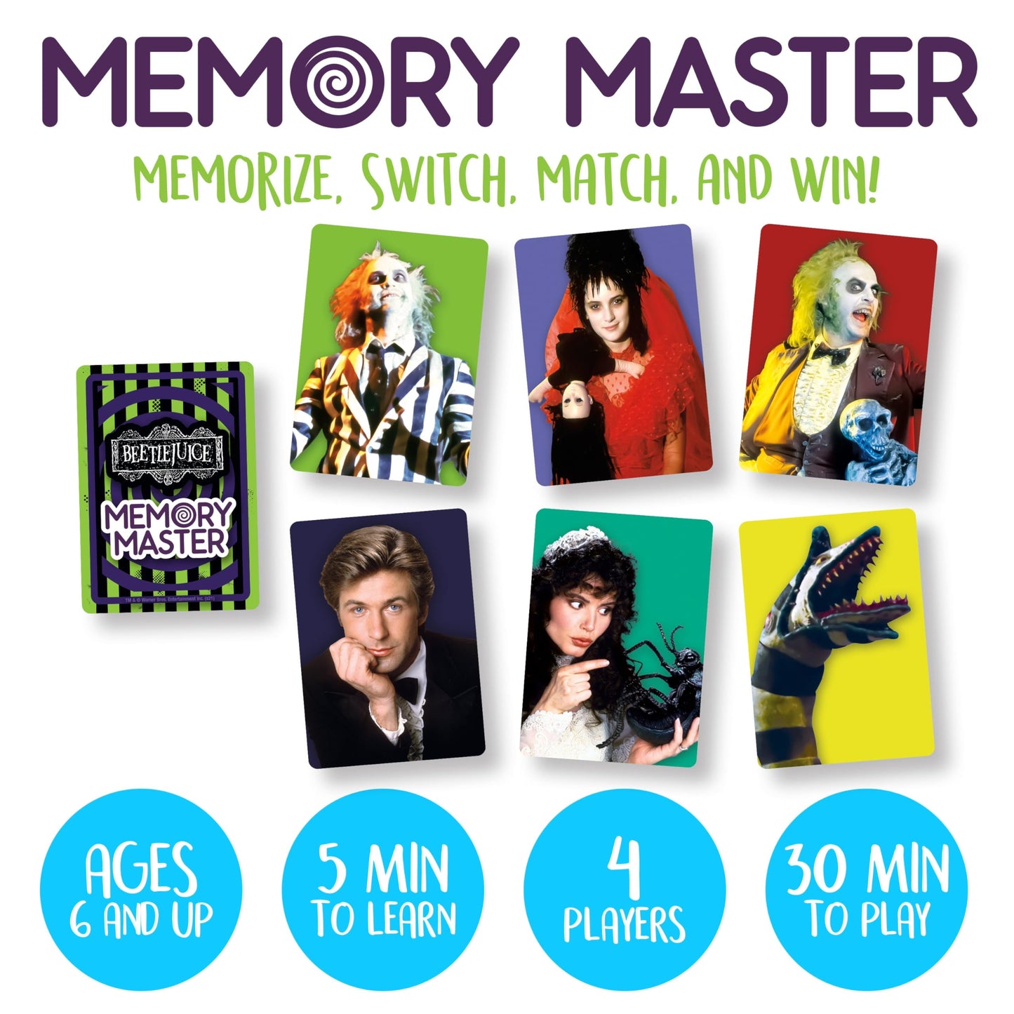 AQUARIUS Rick & Morty Memory Master Card Game - Officially Licensed Family Night Fun