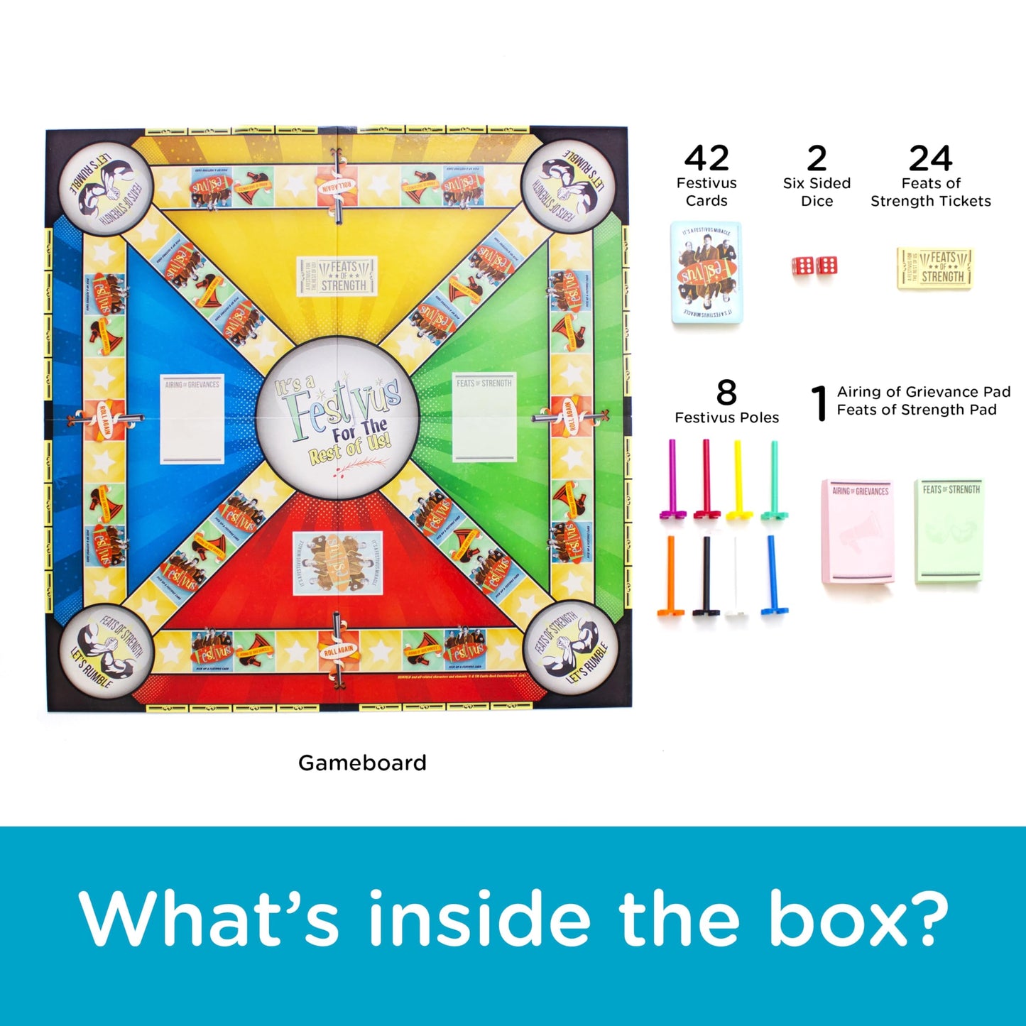 AQUARIUS Seinfeld Festivus Board Game - Officially Licensed Seinfeld Themed Family Gift