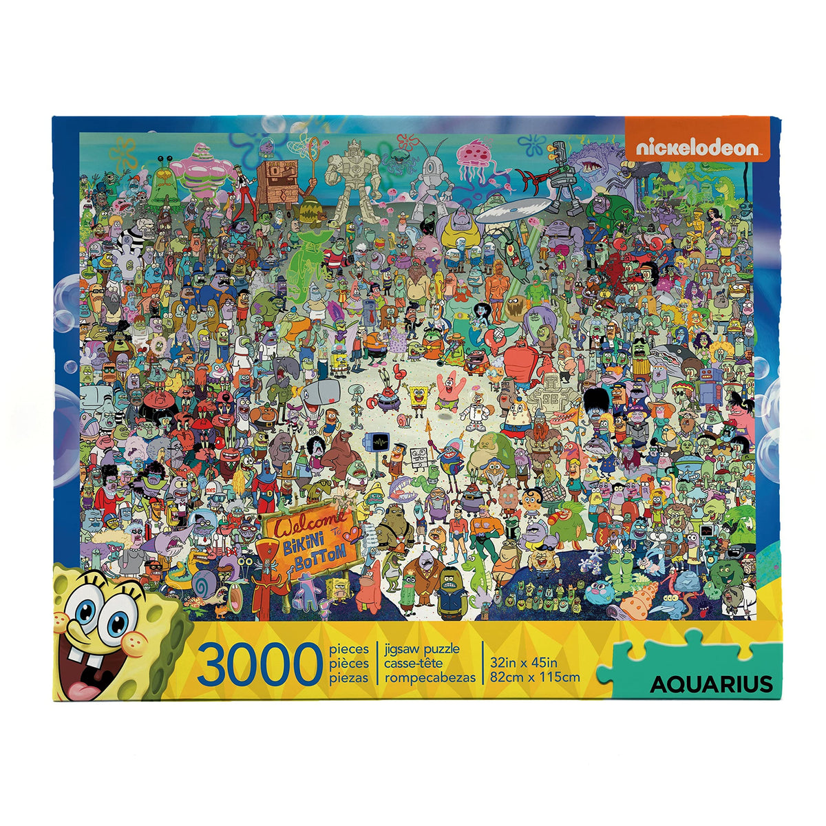 AQUARIUS SpongeBob SquarePants Puzzle – 3000 Pieces, Glare-Free, Officially Licensed, 32x45