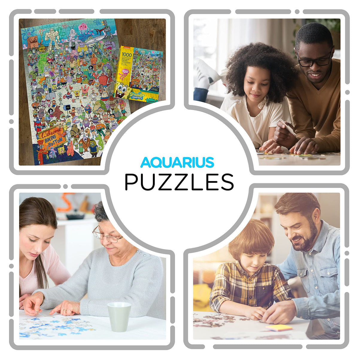 AQUARIUS SpongeBob SquarePants Puzzle (1000 Piece) – Officially Licensed, Glare-Free, 20x28 Inches