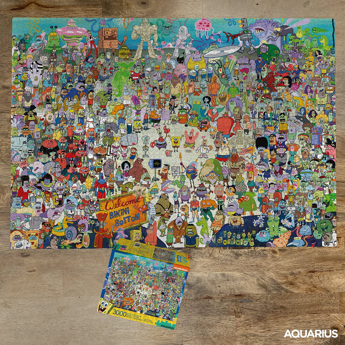 AQUARIUS SpongeBob SquarePants Puzzle – 3000 Pieces, Glare-Free, Officially Licensed, 32x45