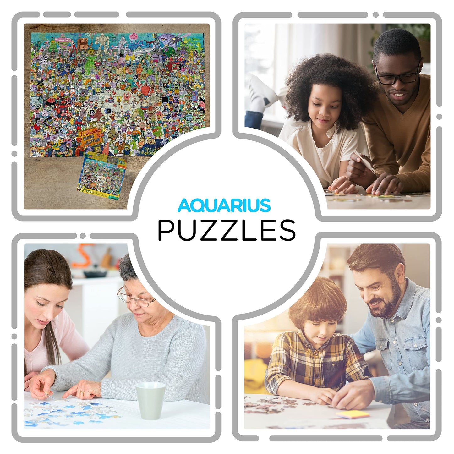 AQUARIUS SpongeBob SquarePants Puzzle – 3000 Pieces, Glare-Free, Officially Licensed, 32x45