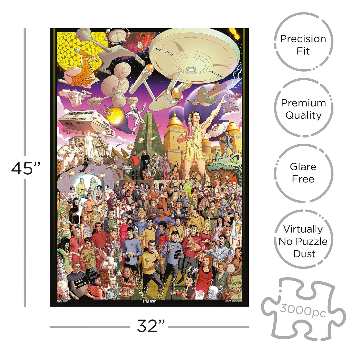 AQUARIUS Star Trek Puzzle 3000-Piece – Officially Licensed, Glare-Free, Precision-Cut