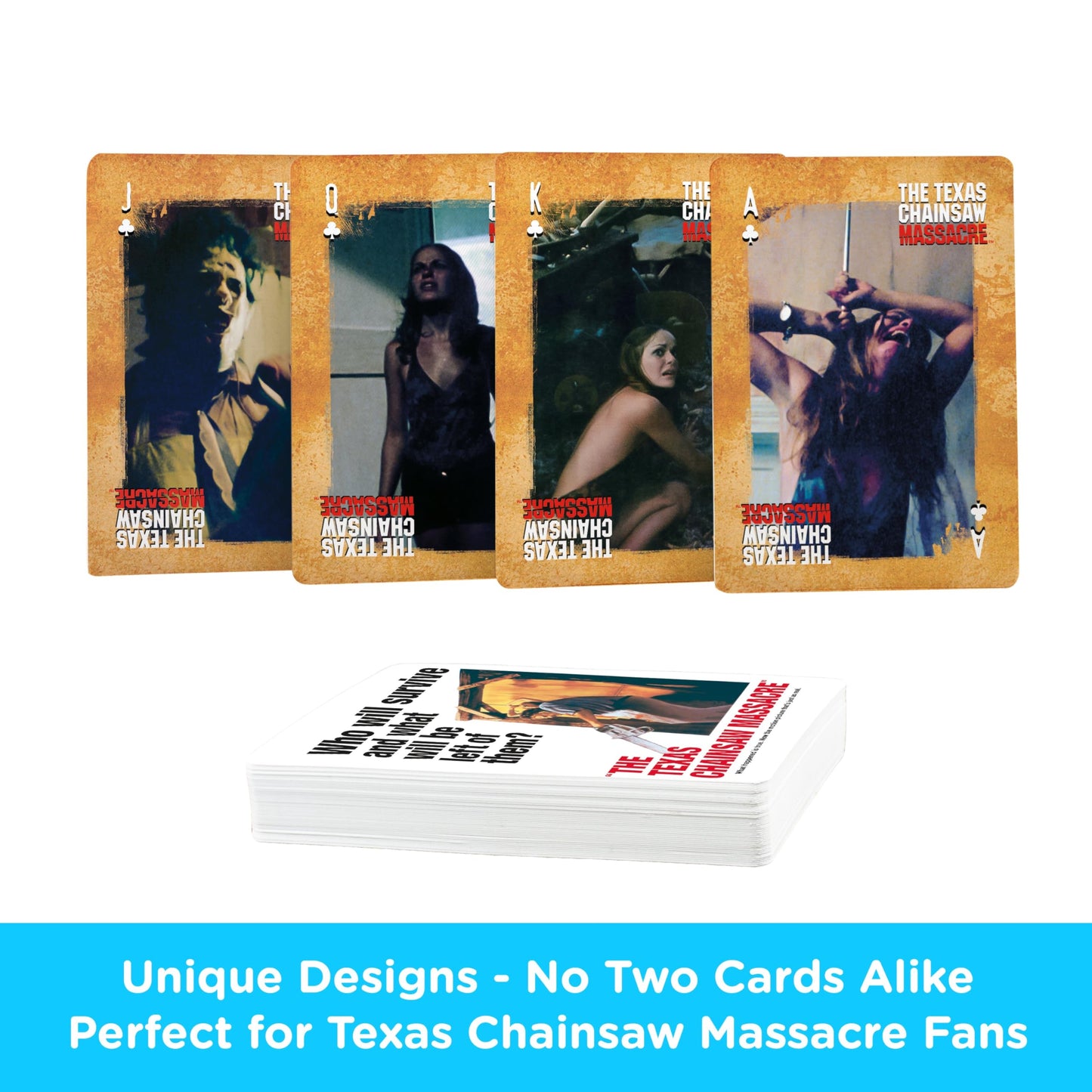 AQUARIUS Texas Chainsaw Massacre Playing Cards Deck - Officially Licensed Horror Card Set