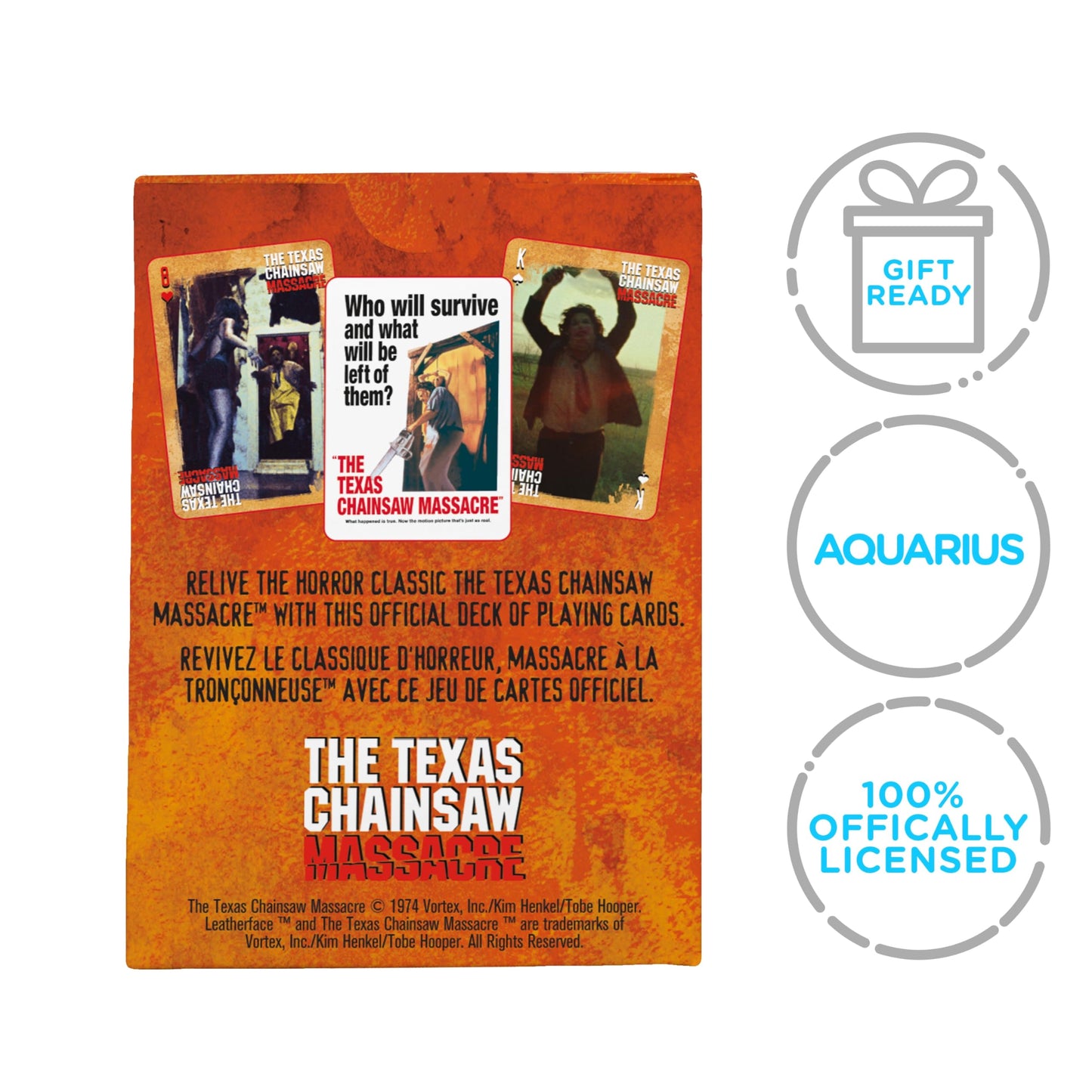 AQUARIUS Texas Chainsaw Massacre Playing Cards Deck - Officially Licensed Horror Card Set