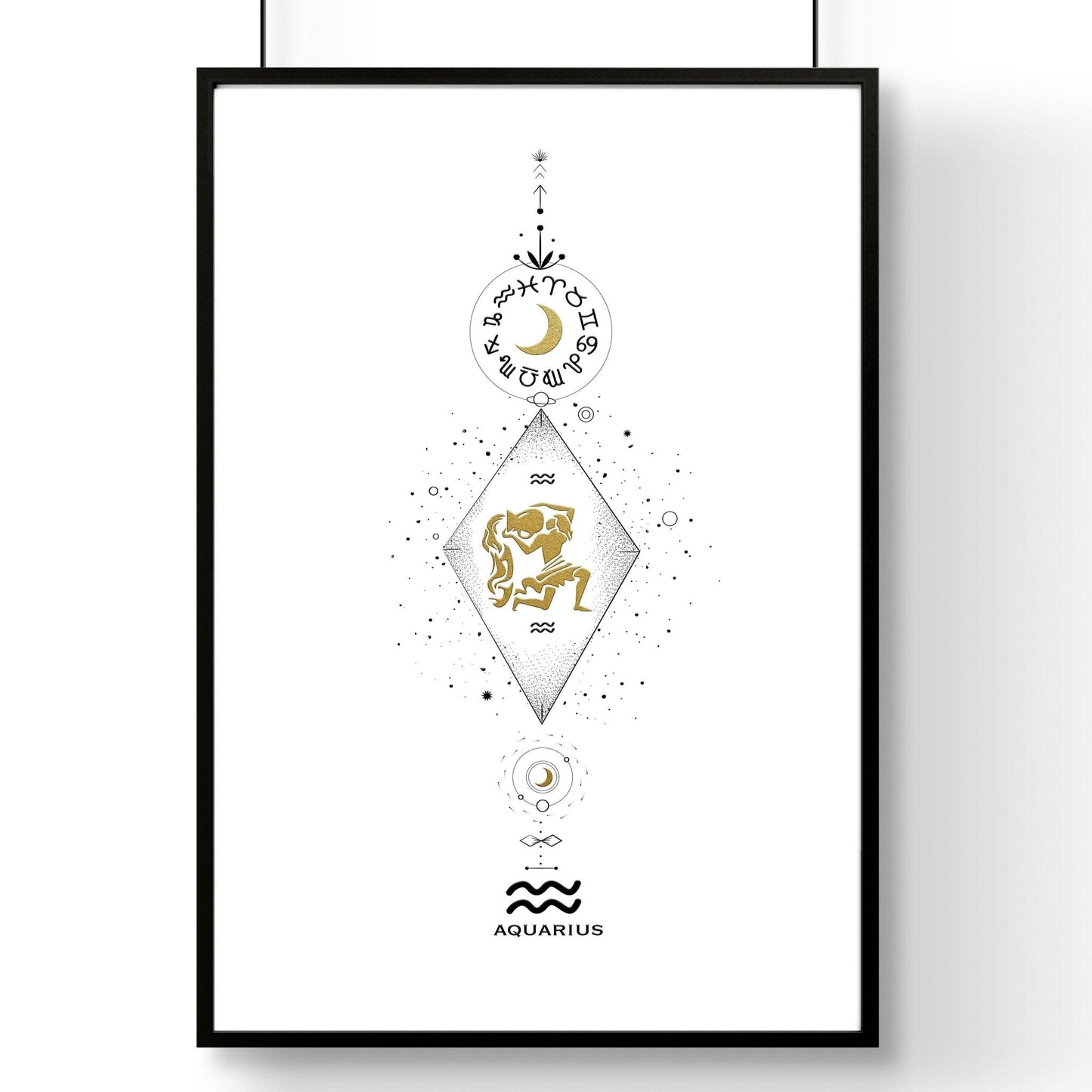 Aquarius constellation wall art print | Zodiac horoscope sign
