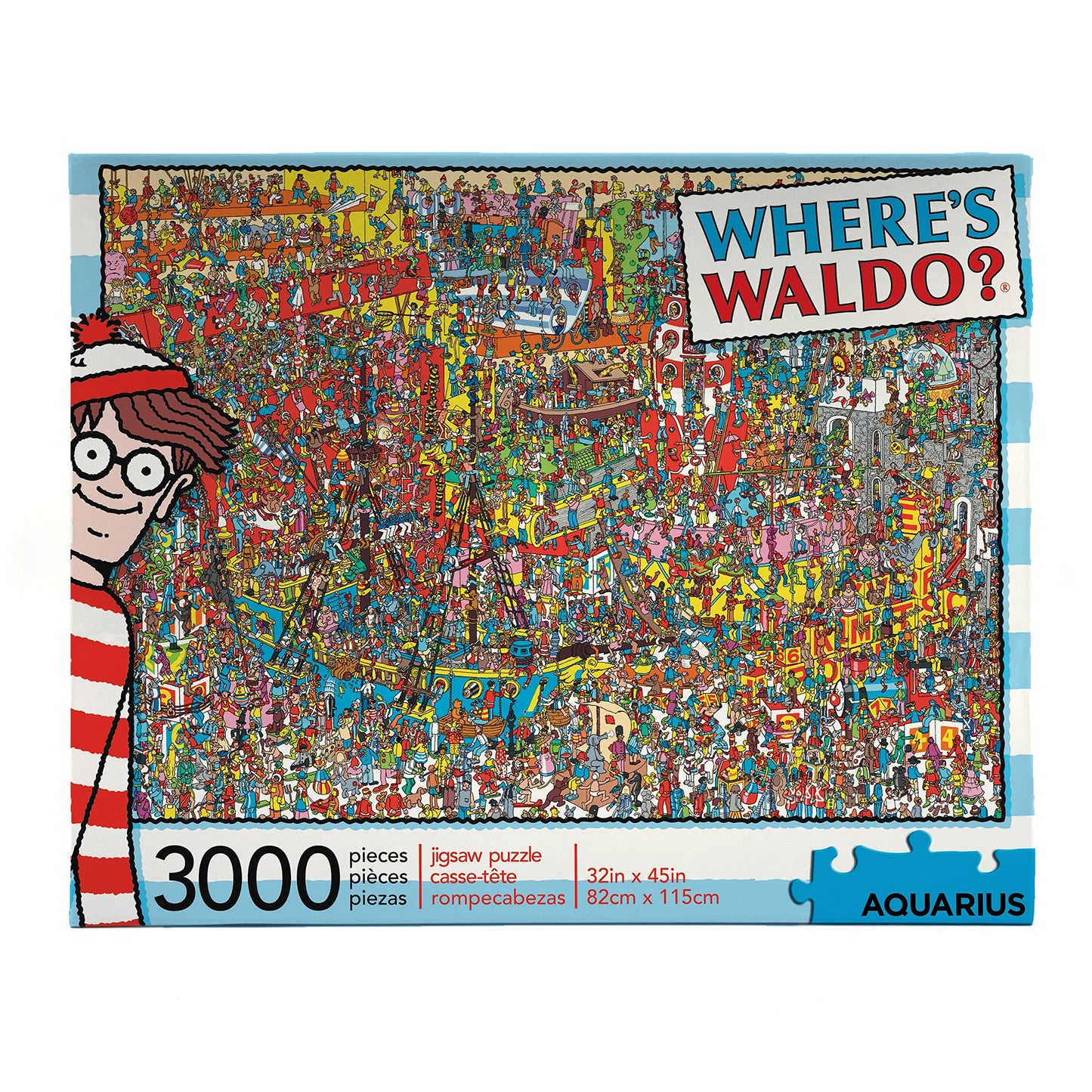 AQUARIUS Where’s Waldo 3000-Piece Jigsaw Puzzle – Officially Licensed Waldo Gift