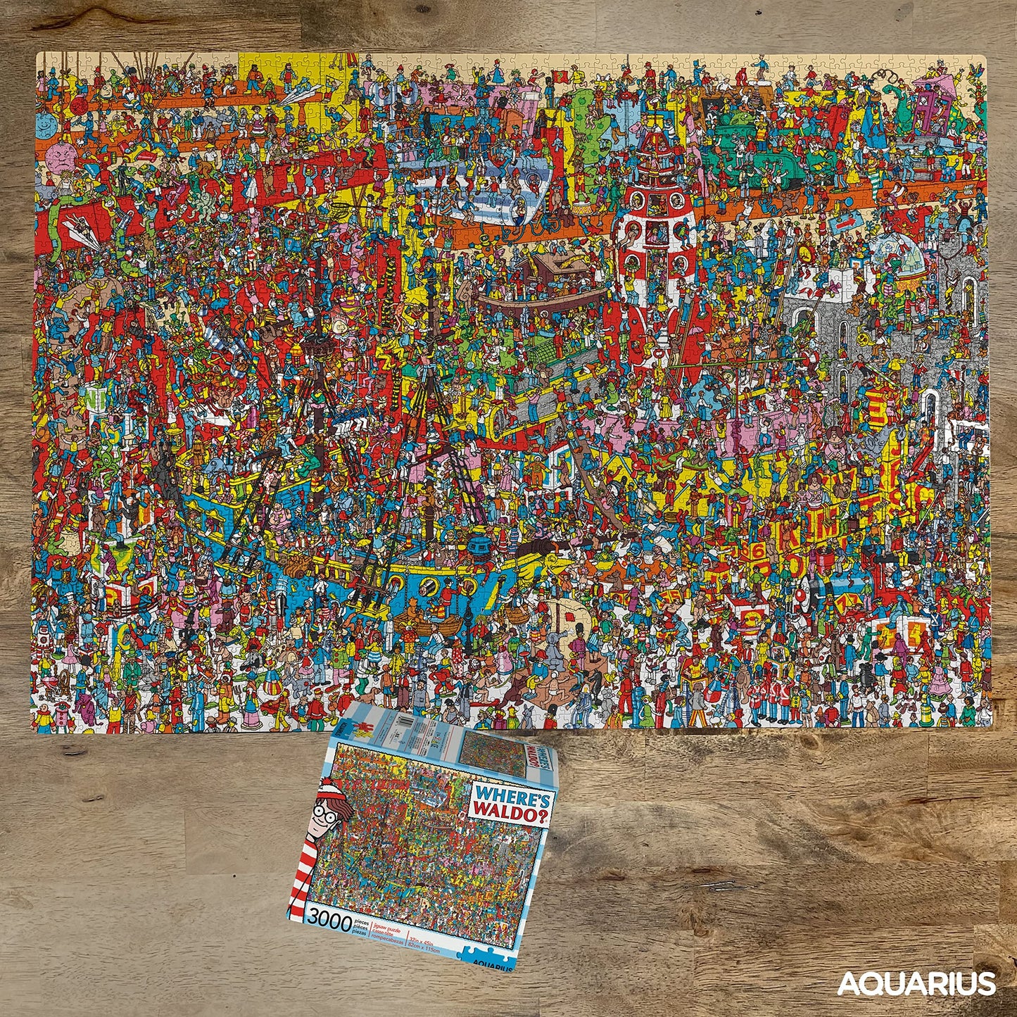 AQUARIUS Where’s Waldo 3000-Piece Jigsaw Puzzle – Officially Licensed Waldo Gift