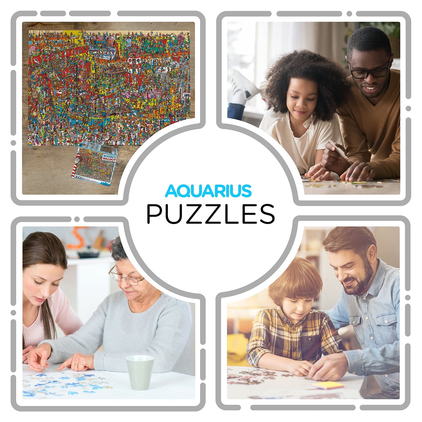 AQUARIUS Where’s Waldo 3000-Piece Jigsaw Puzzle – Officially Licensed Waldo Gift