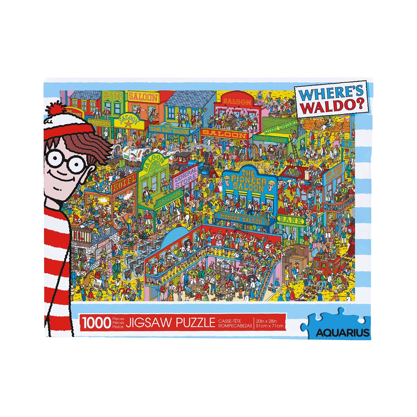 Aquarius Where's Waldo Wild Wild West Puzzle (1000 Pieces) – Glare-Free, Precision-Cut, Officially Licensed