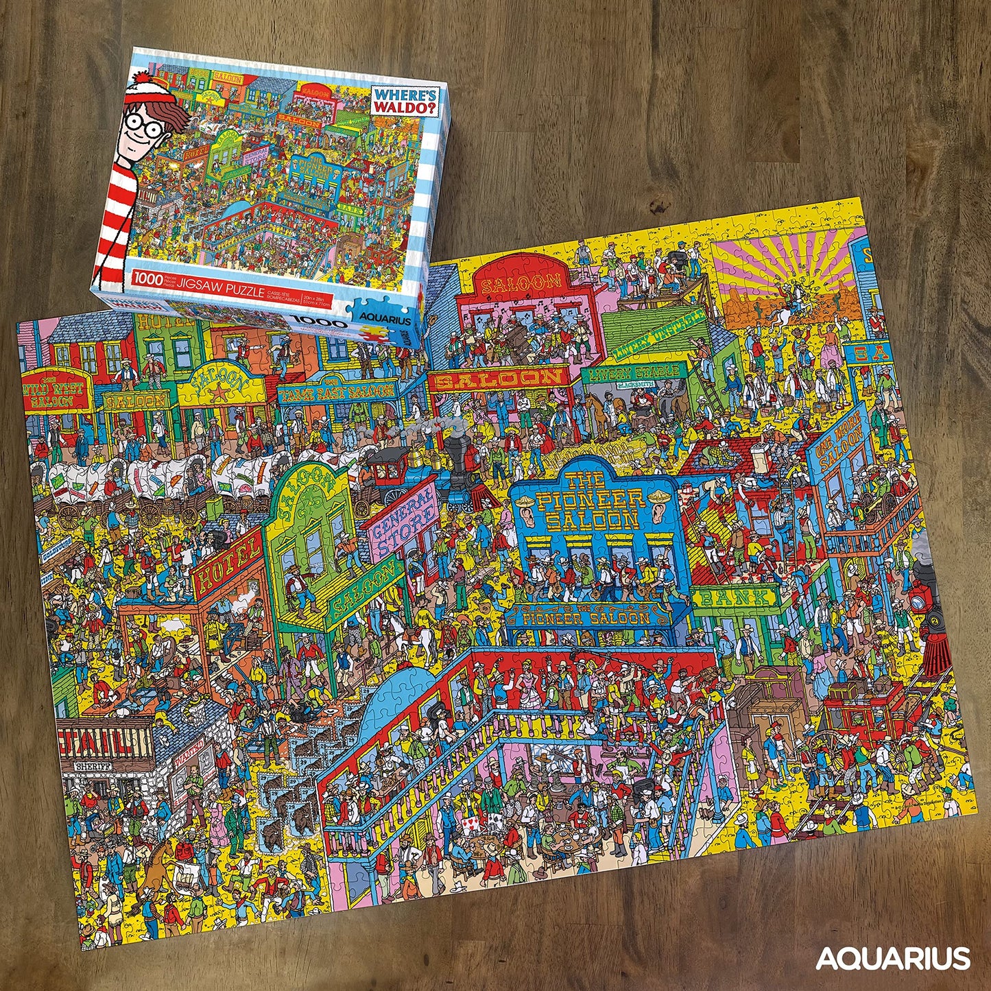 Aquarius Where's Waldo Wild Wild West Puzzle (1000 Pieces) – Glare-Free, Precision-Cut, Officially Licensed