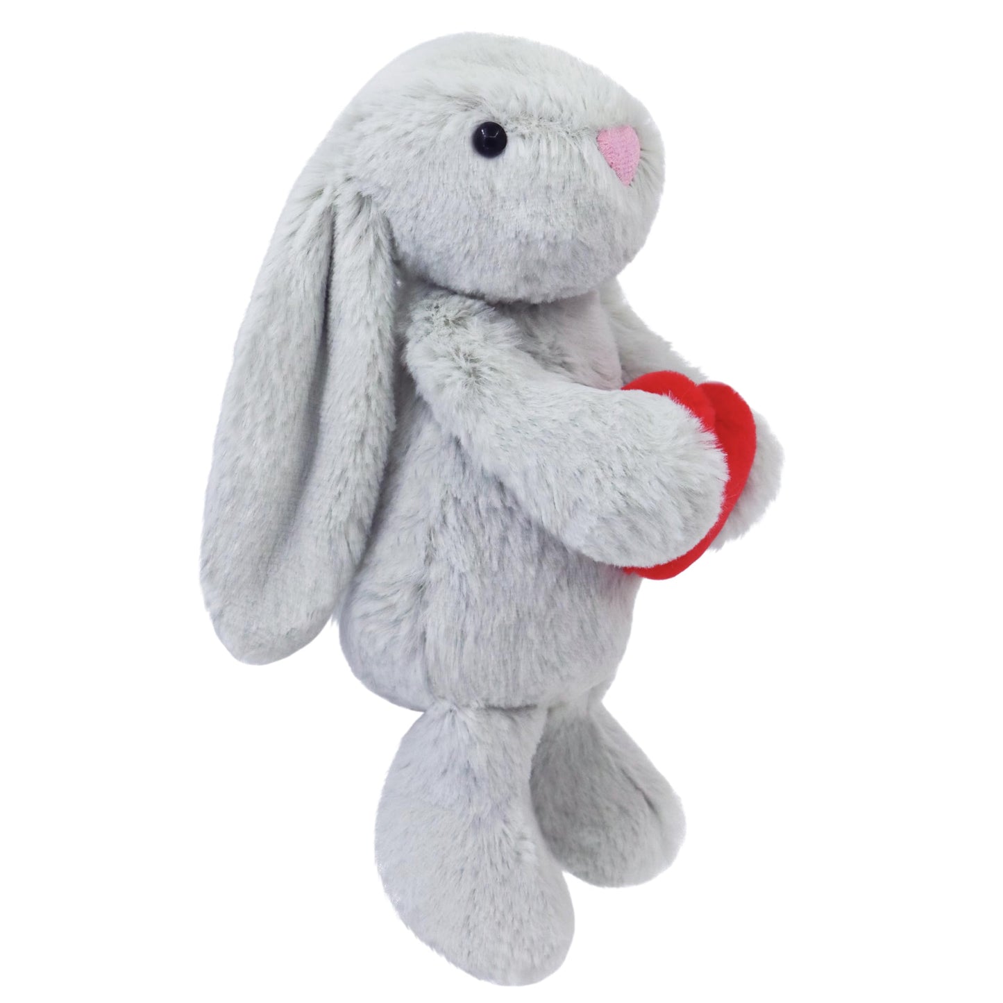 Aqushymallow Cow 8-inch Bunny Plush with Red Heart - Soft Stuffed Toy Gift