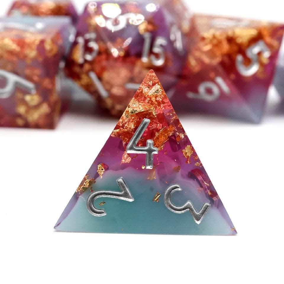 Arcane Fusion | Sharp Edge Dice | Resin | 7 Piece Set