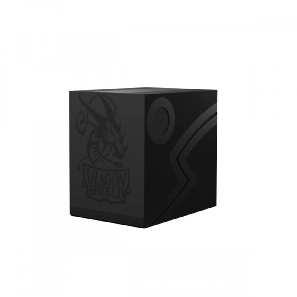 Arcane Tinmen Dragon Shield Double Shell Deck Box – Shadow Black/Black (AT-30624) | MTG Commander & Card Storage