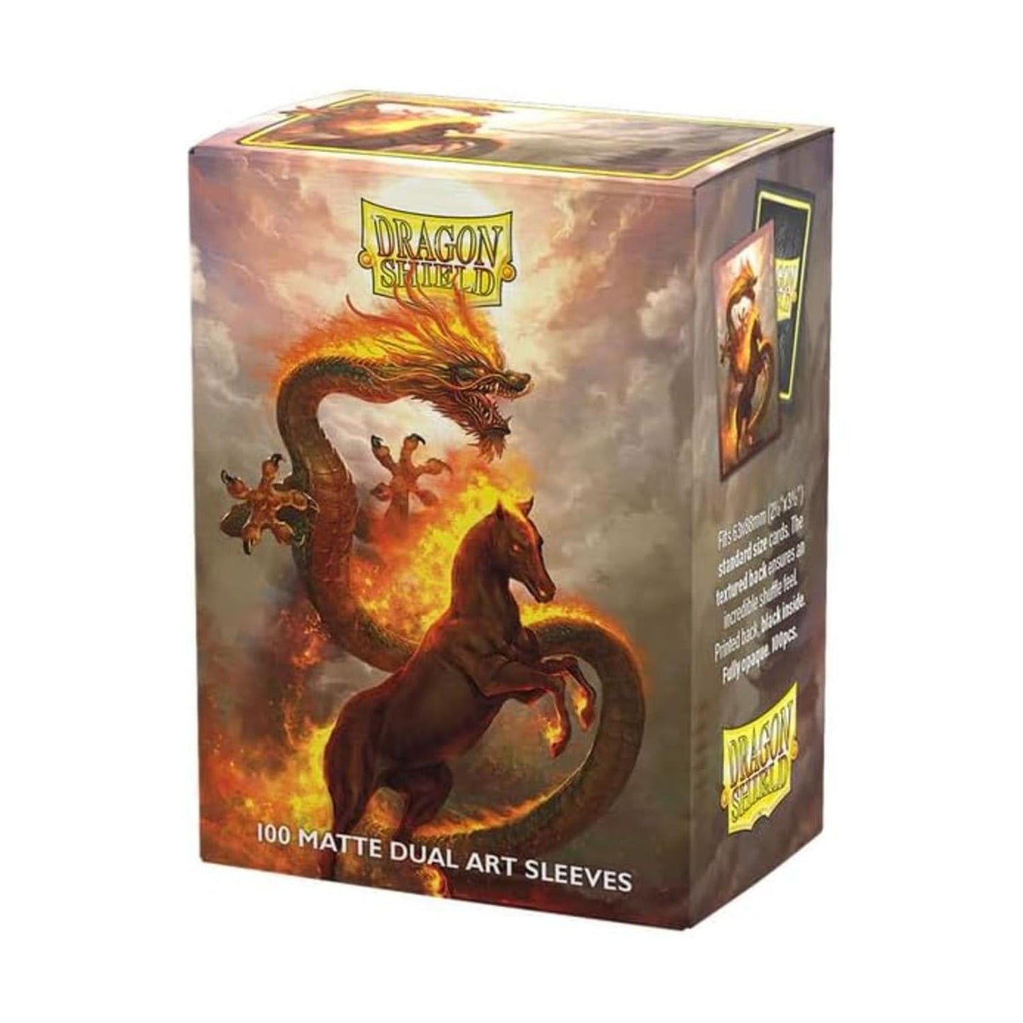 Dragon Shield Matte Dual Art Sleeves Fire Horse – 100 CT | Arcane Tinmen