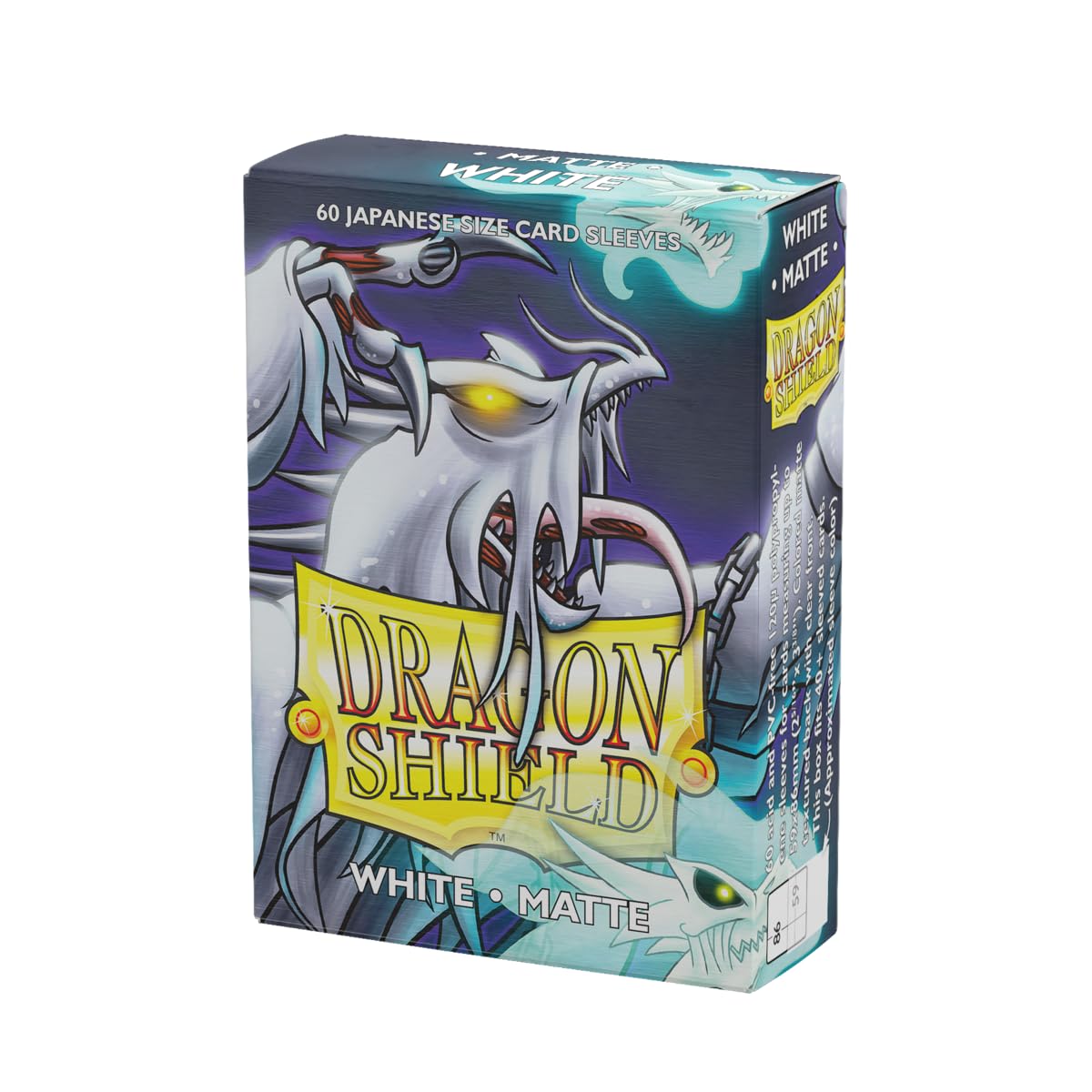 Dragon Shield Japanese Size Matte Card Sleeves – 60 CT | Arcane Tinmen | White