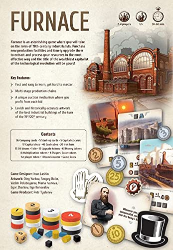 Arcane Wonders Furnace - Engine-Building Eurogame in 19th-Century Industry