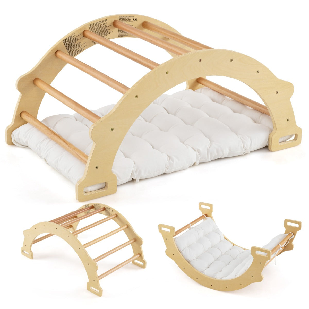 2-in-1 Arch Rocker with Soft Cushion-Colourful
