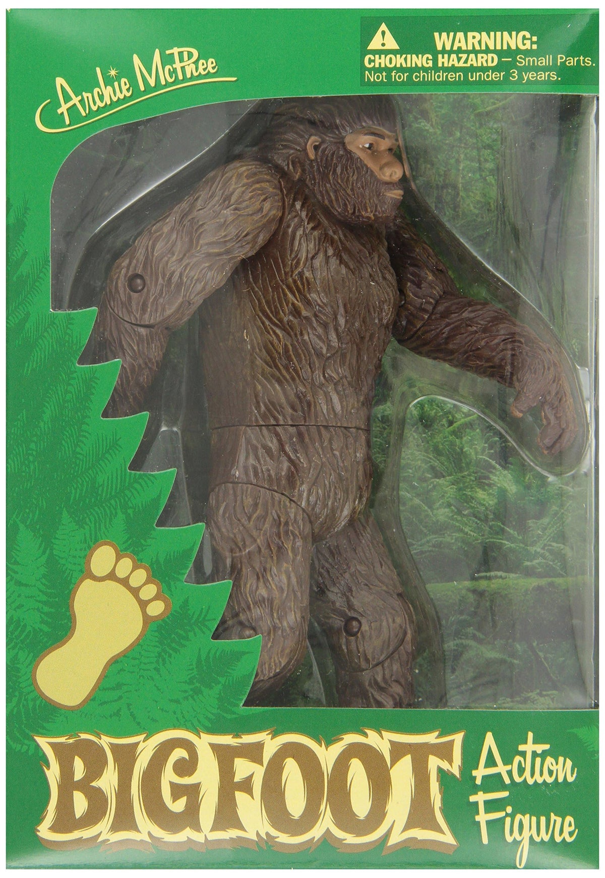 Archie Mcphee Bigfoot Action Figure Brown, 7.25in – Standard | Accoutrements