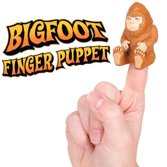 Archie McPhee Finger Puppet: Bigfoot – Soft Vinyl Miniature