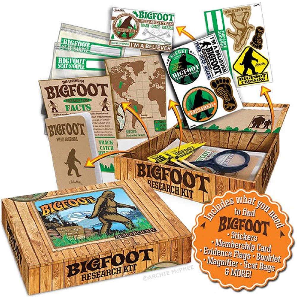 Archie McPhee Accoutrements Bigfoot Outdoor Research Kit – Multicolored
