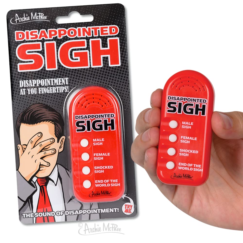 Archie McPhee Disappointed Sigh Electronic Sound Maker – Four Sigh Sounds at Your Fingertips