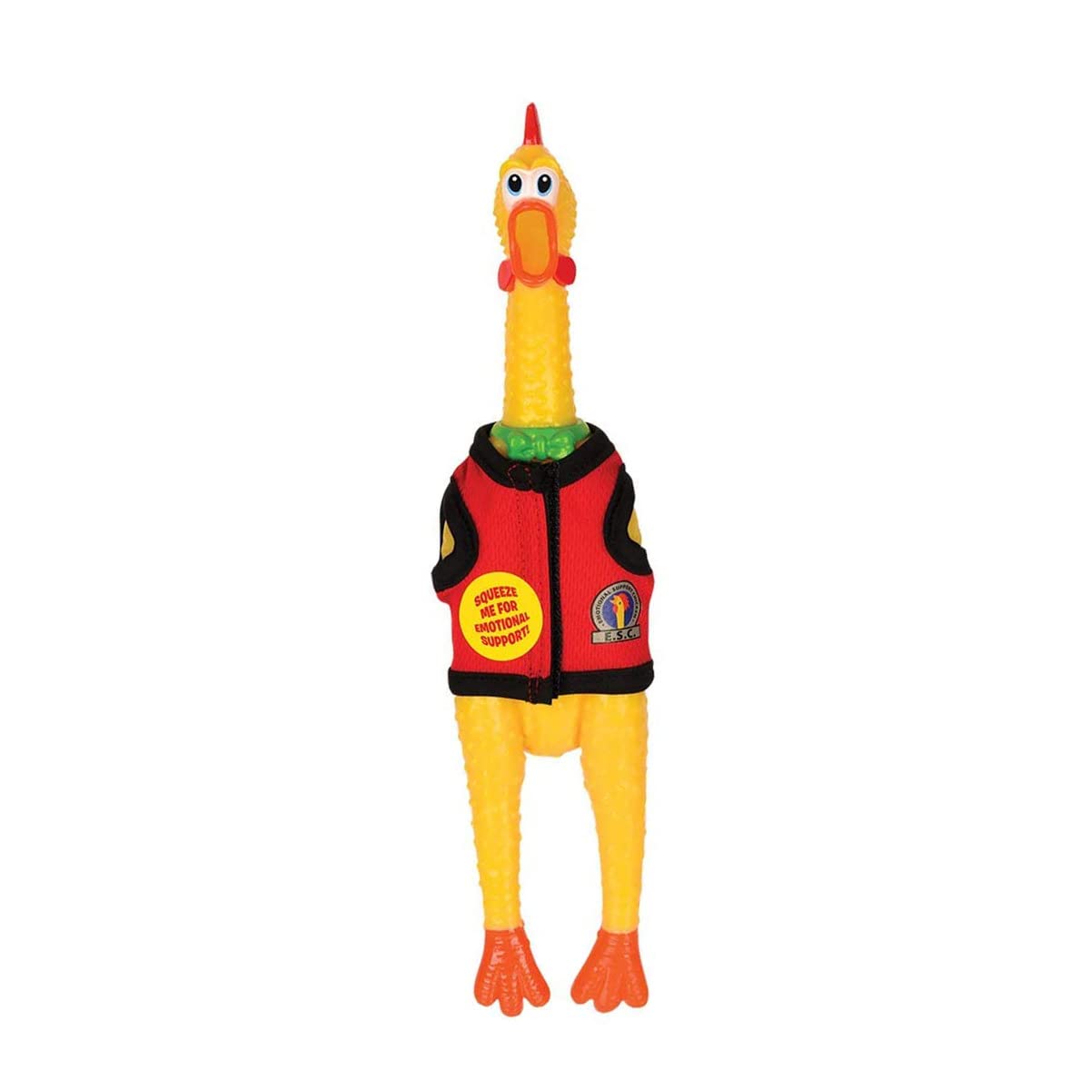Archie McPhee 13-Inch Emotional Support Rubber Chicken – Funny Gag Gift
