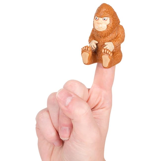 Archie McPhee Finger Puppet: Bigfoot – Soft Vinyl Miniature